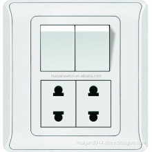 HYF-011 plastic 2gang 4pin socket